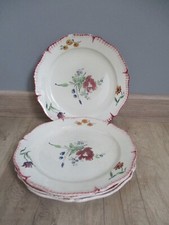 4 ASSIETTES PLATES ANCIENNES