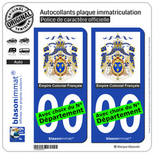 2 Autocollants plaque