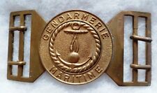 Boucle bronze WWII GML GENDARMERIE MARITIME Légère et Compagnie Sédentaire 1940