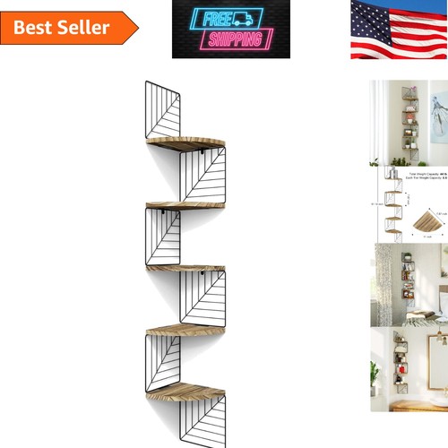 Rustic tier floating corner - rustic, 5-tier