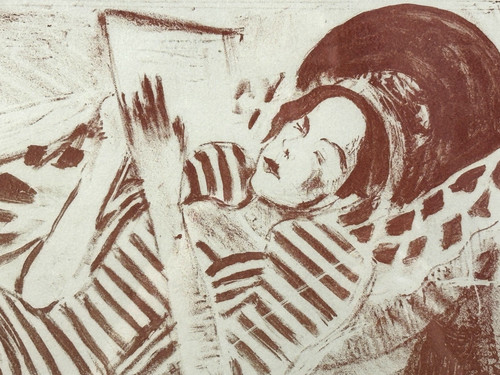 Ancienne lithographie portrait