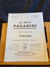 Ernest Van de Velde Le Petit Paganini Volume 3 méthode partition 440e mille