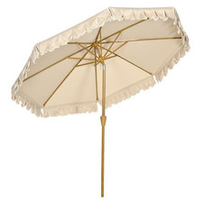 Parasol Inclinable 265cm Beige - Polyester 180g/m²