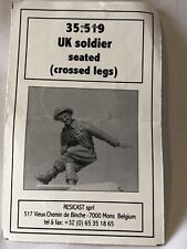 Maquette model, 1/35 Resicast resin figures Uk seated soldier X1, war WW2