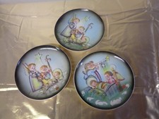 Lot of 3 Lipper & Mann Creations Japan Wall Mount Decorative Plates Angels