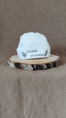 Bonnet naissance coton - en,