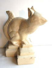 Céramique craquelée Art Déco signée L. Fontinelle: l'Ecureuil