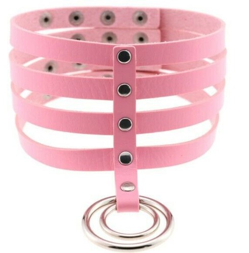 Collier soumise cuir - collier, en