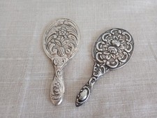 2 anciens miroirs à main en