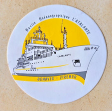 AUTOCOLLANT publicitaire GENAVIR IFREMER  COUSTEAU vintage COMEX dauphin mer