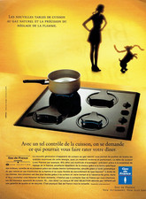 Publicité Advertising 08 24  1995    Gaz de France  table cuisson Linéa flamme