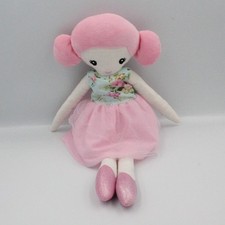 Doudou poupée chiffon rose