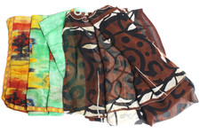 2 pièces tissu sari indien vintage matière georgette décoration maison...