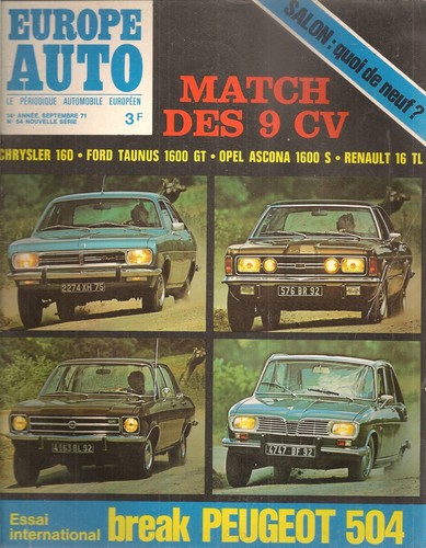 Europe auto 1971 peugeot - auto,