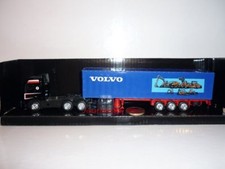 MOTORART CAMION SEMI REMORQUE VOLVO FH 12 480 NOIR RIDEAU BLEU au 1/87°