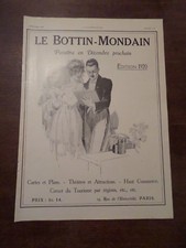 Publicité ancienne septembre 1919 le Bottin Mondain Paris 29,5 x 41 advert