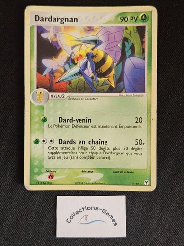Carte pokémon dardargnan - carte,