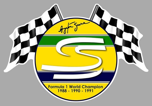 Ayrton senna flags sticker - ayrton,