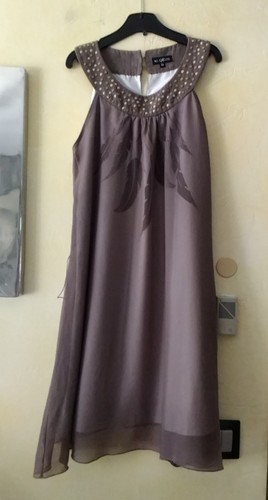 Robe taupe motifs taille no - taupe,