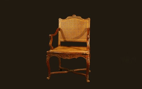 Fauteuil canné régence - fauteuil,