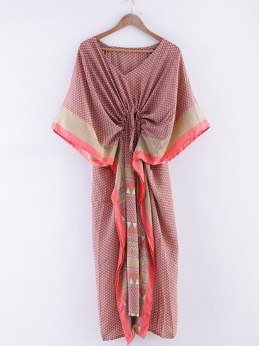 Crêpe soie vintage caftan - crêpe,