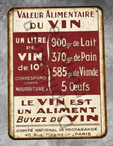 Plaque métal vintage vin - plaque, le