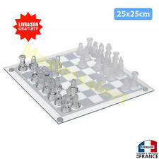 Jeu d'echecs en verre design