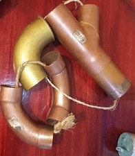 Lot de tuyaux en cuivre et laiton - 3 coudes de raccord 90° + 1 manchon - qun