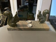 Ancien double Porte Pipe Georges Raoul Garreau. Écureuil art Déco Vintage