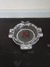 CENDRIER BRASSERIE LORRAINE EN VERRE ANCIEN ROUGE/NOIR