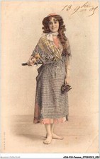 AIMP10-0938 - FEMME - une femme pied nus fleurs en main