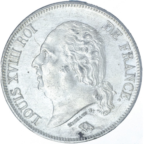 Louis xviii francs - francs, 1823