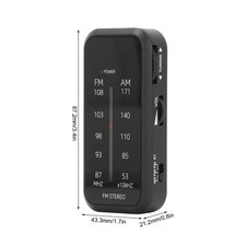 Pocket Radio Mini AM FM Stereo Radio AAA Battery Powered Radio With Earphones