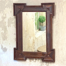 Ancien Miroir Mural en Bois - Style Napoléon III - Fin 19ème