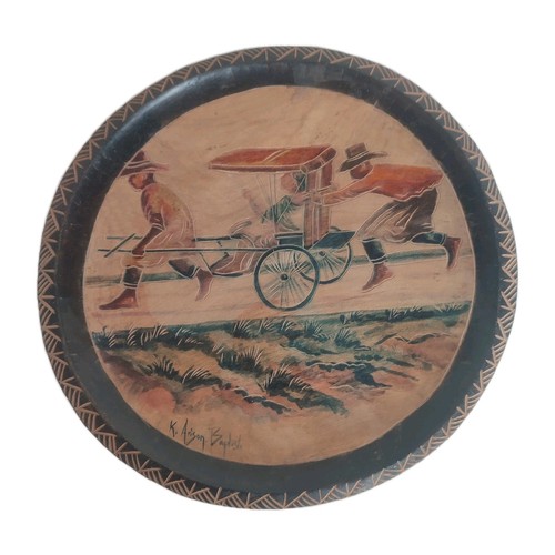 Ancien assiette cadre - cadre, bois