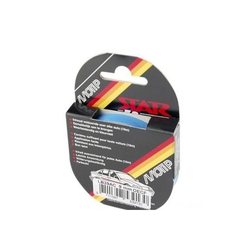 Autocollant liseret bleu 9mm