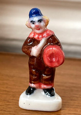 Fève Clown Pierrot Arlequin avec Tambour French charm Galette des Rois