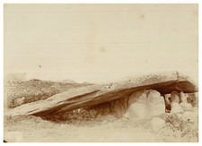 France, Morbihan, Locmariaquer, Dolmen de Mané Rétual, Grande Table, Tirage vint