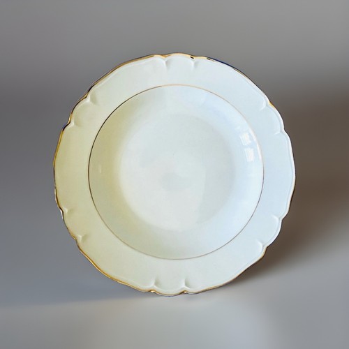 Assiettes creuses blanc or - 4,