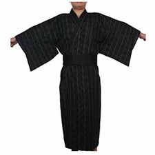 Expédié de Paris - Kimono Japonais Traditionnel Homme Déguisement Obi Yukata 