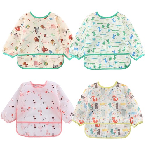 4pcs bavoirs manches - manches, longues