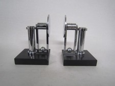 PAIRE DE SERRE LIVRES ART DECO MODERNISTE SUR SOCLE MARBRE DESIGN A IDENTIFIER