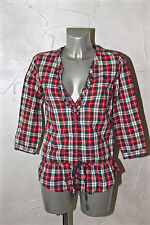 jolie chemise tunique westen à carreaux pour femme ABERCROMBIE & FITCH taille S