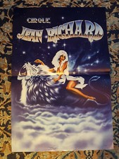 Affiche Cirque JEAN RICHARD 40x60 Le lion se fait friser les moustaches