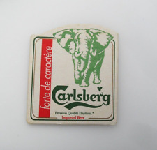 Sous bock bière Carlsberg pression qualité éléphant - 10,5 x 9,5 cm