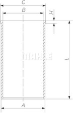 Chemise de cylindre demi 043