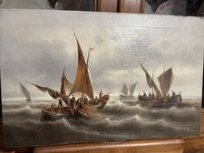 Ancien Tableau Marine  Huile