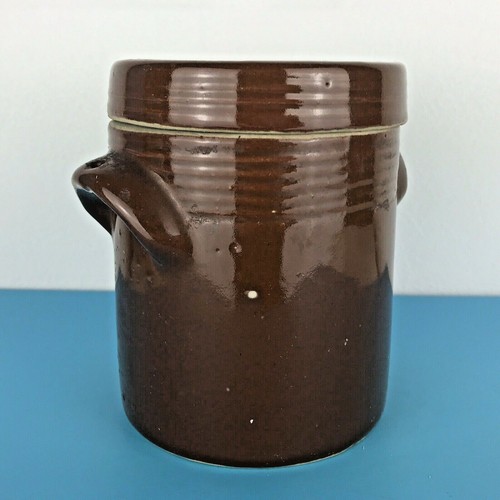 Vintage french brown stoneware - vintage,