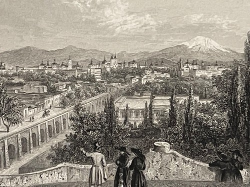 Mexico city gravure 1849 par - gravure,
