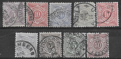 Timbres wurtemberg ancien - du,